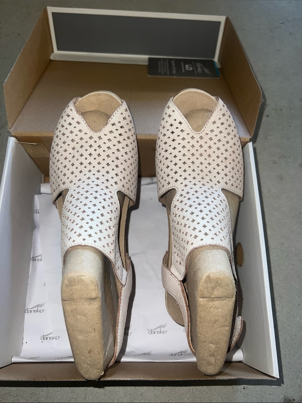 Dansko Teagan Vintage Leather Heels in White